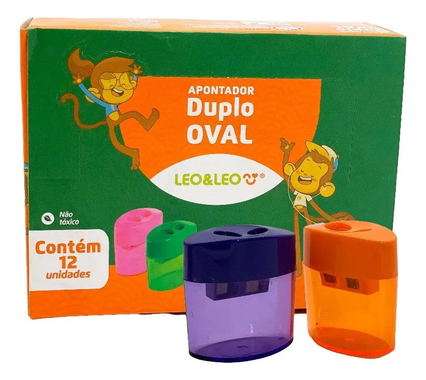 Apontador duplo oval/c deposito - LEO&LEO