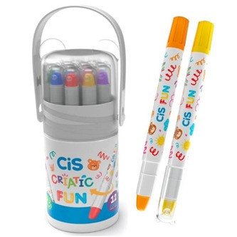 Giz de cera retrátil (12 CORES)- CIS 