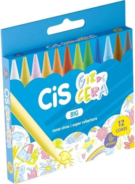 Giz de cera JUMBO (12 CORES) - CIS