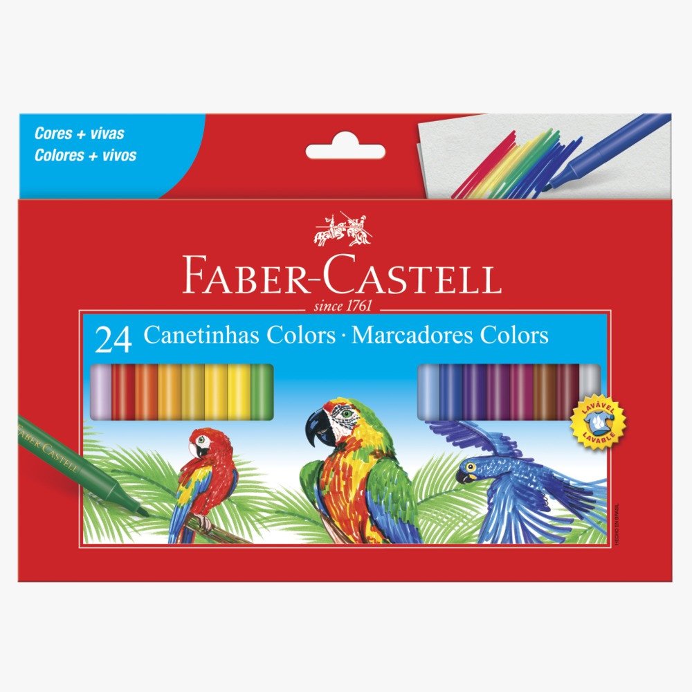 Canetinha hidrocor (24 CORES)- FABER CASTELL