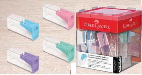 Apontador c/ deposito TON PASTEL - FABER CASTELL