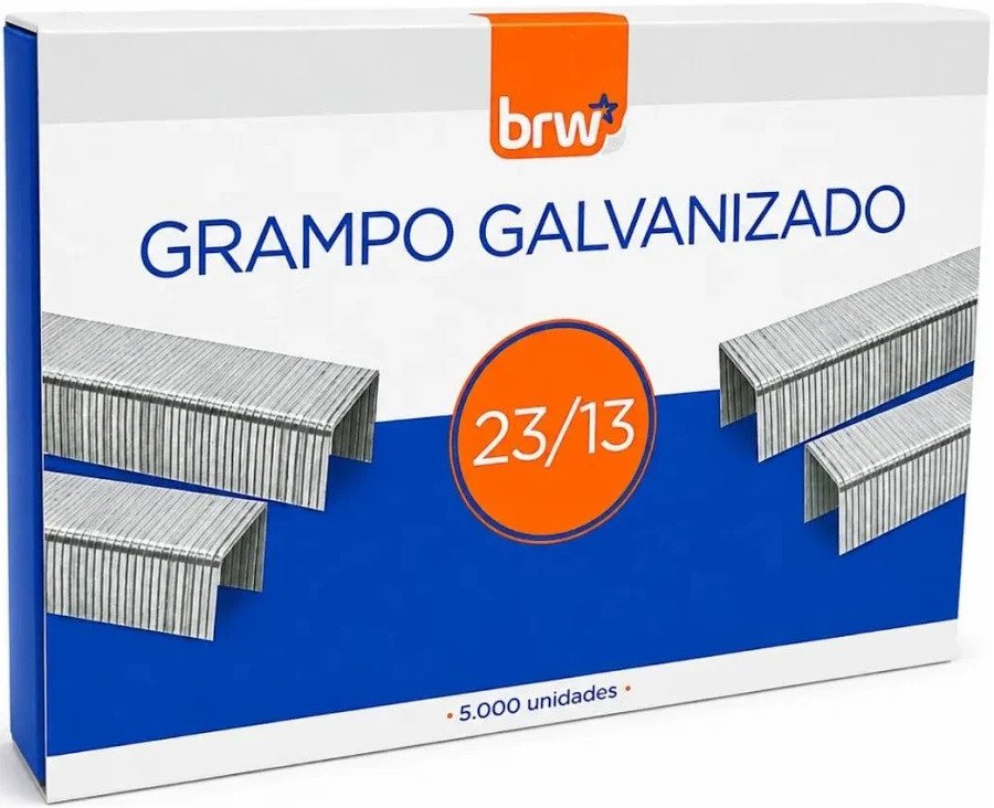Grampo galvanizado 23/13 (5000 UNIDADES) - BRW
