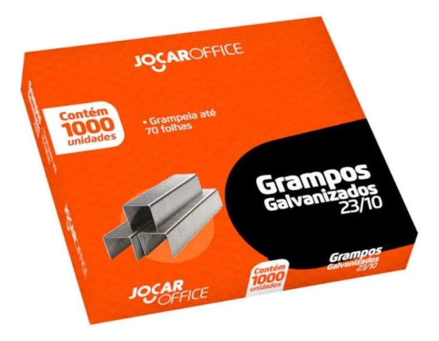Grampo galvanizados 23/10 (1000 UNIDADES) - JOCAR OFFICE
