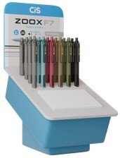 Caneta retratil ZOOX - CIS (UNIDADE) TINTA PRETA somente o corpo que e colorido