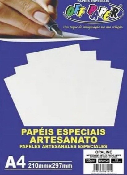 Pacote de folha a4 branco 120g (50 folhas)- OFF PAPER