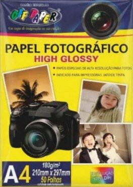 Papel fotografico 180 g (50 FOLHAS) -OFF PAPER