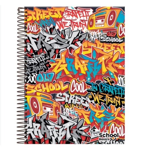 Caderno aspiral 1 materia - NOVA MIS