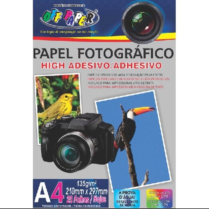 Papel fotográfico adesivo 180G (20 UNIDADES) -OFF PAPER