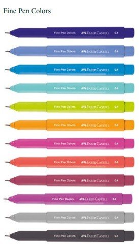CANETA FABER CASTEL FINE PEN 0,4MM COLORIDA