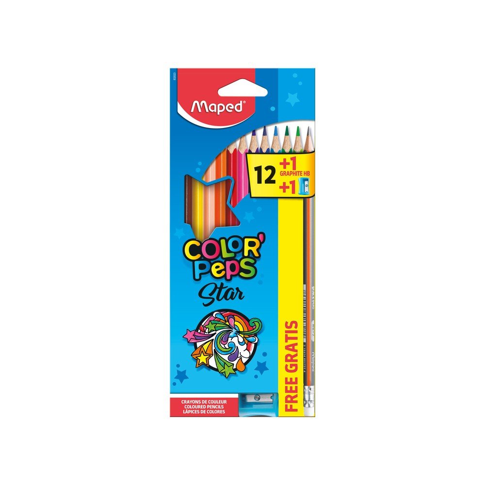 LAPIS DE COR MAPED COLOR´PEPS KIT 12X1 CORES