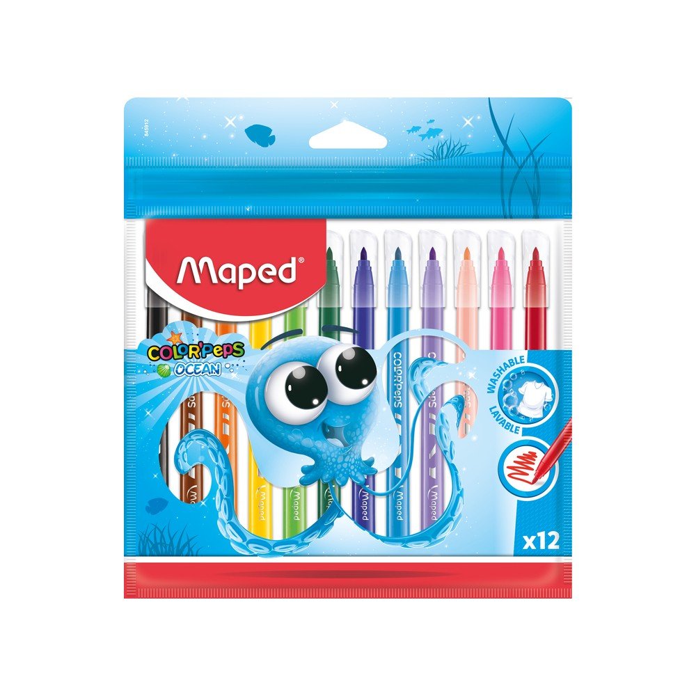 CANETINHA HIDROCOR COLOR PEPS OCEAN 12X1 CORES