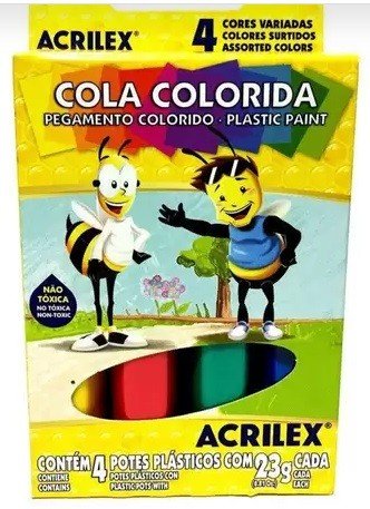 COLA COLORIDA 23G 4 CORES ACRILEX