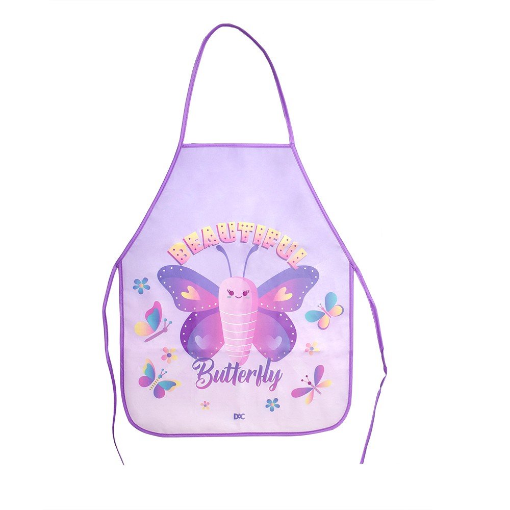 AVENTAL ESCOLAR PLASTICO BORBOLETAS DAC