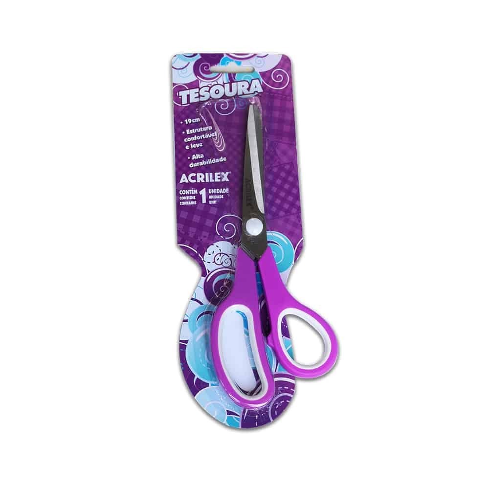 TESOURA MULTIUSO 19CM ROXO ACRILEX