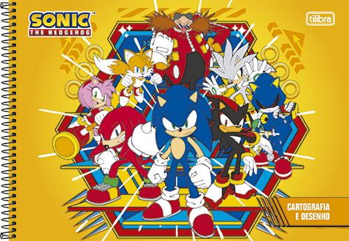 CADERNO DESENHO SONIC CD 80FLS TILIBRA