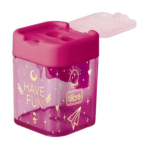 APONTADOR TILIBRA DOODLES 2 FUROS C/ DEPOSITO