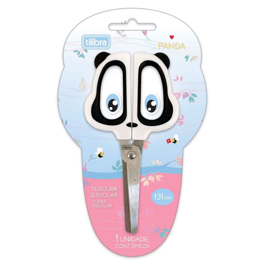 TESOURA ESCOLAR PANDA 13CM TILIBRA