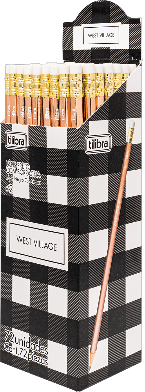 LAPIS TILIBRA PRETO WEST VILLAGE Nº 2 C/ BORRACHA