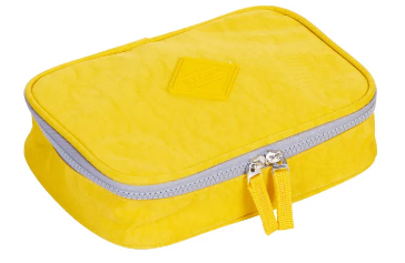 ESTOJO PORTA LAPIS CRINKLE BOX AMARELO SESTINI
