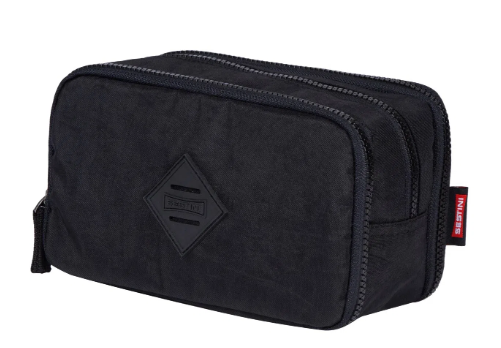 ESTOJO PORTA LAPIS CRINKLE ESPECIAL PRETO TRIPLO SESTINI