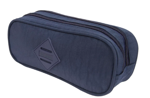 ESTOJO PORTA LAPIS CRINKLE ESPECIAL AZUL DUPLO SESTINI