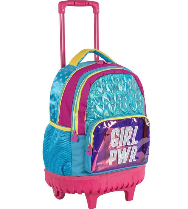 MOCHILA C/ RODAS Y NEON GIRL PWR SESTINI