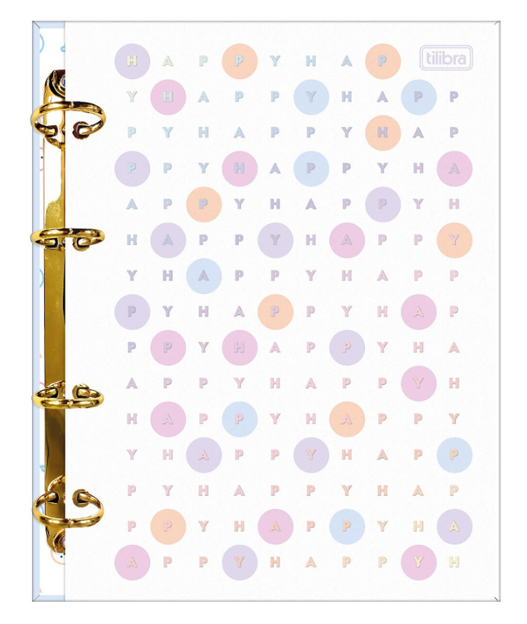 FICHARIO CADERNO ARGOLADO COLEGE HAPPY 160FL TILIBRA