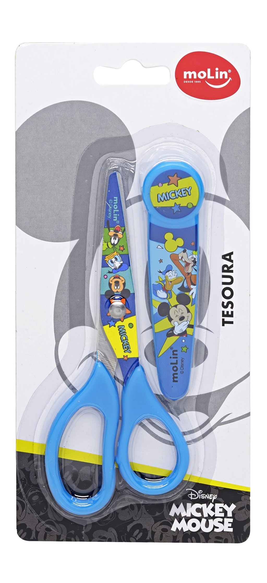 TESOURA ESCOLAR MICKEY MOUSE MOLIN