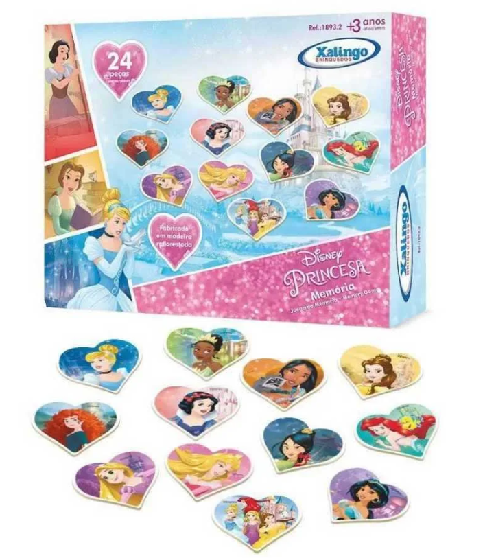 BRINQUEDO JOGO DA MEMORIA PRINCESAS DISNEY XALINGO