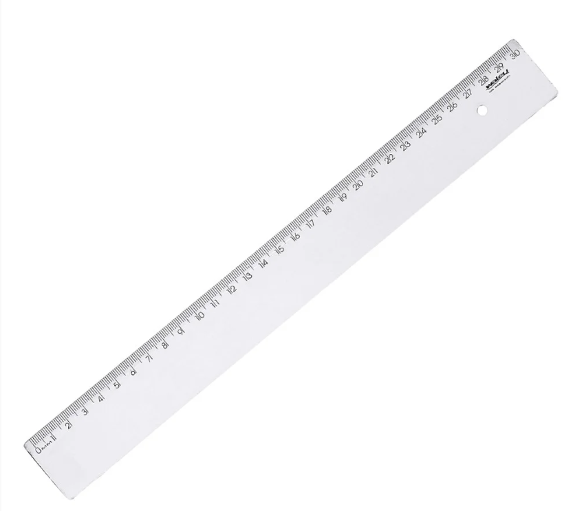 REGUA 30 CM ACRILICO TRANSPARENTE NEW LINE WALEU
