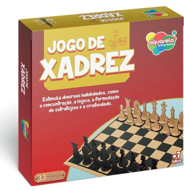 BRINQUEDO JOGO XADREZ AQUARELA