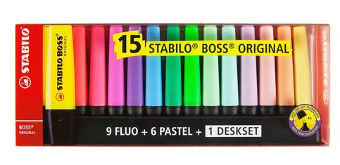 MARCA TEXTO STABILO BOSS KIT 15 UND