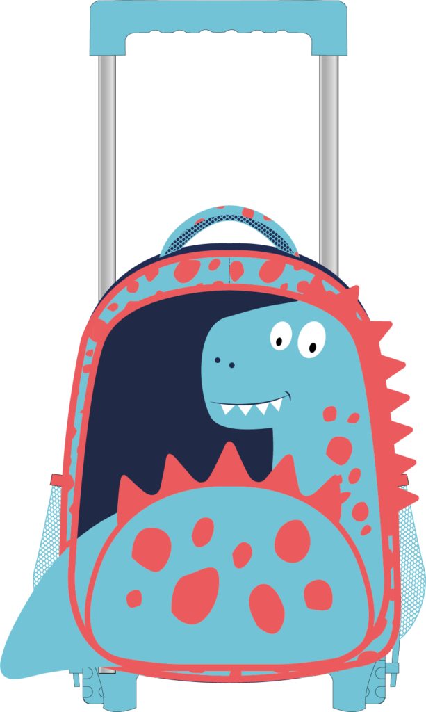 MOCHILA C/ RODAS DINO 3D KIT 3X1 YINS