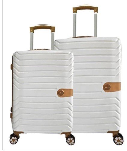 MALA VIAGEM LOS ANGELES ABS 360º 2X1 BRANCA BATIKI