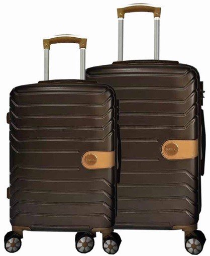 MALA VIAGEM LOS ANGELES ABS 360º 2X1 MARROM BATIKI