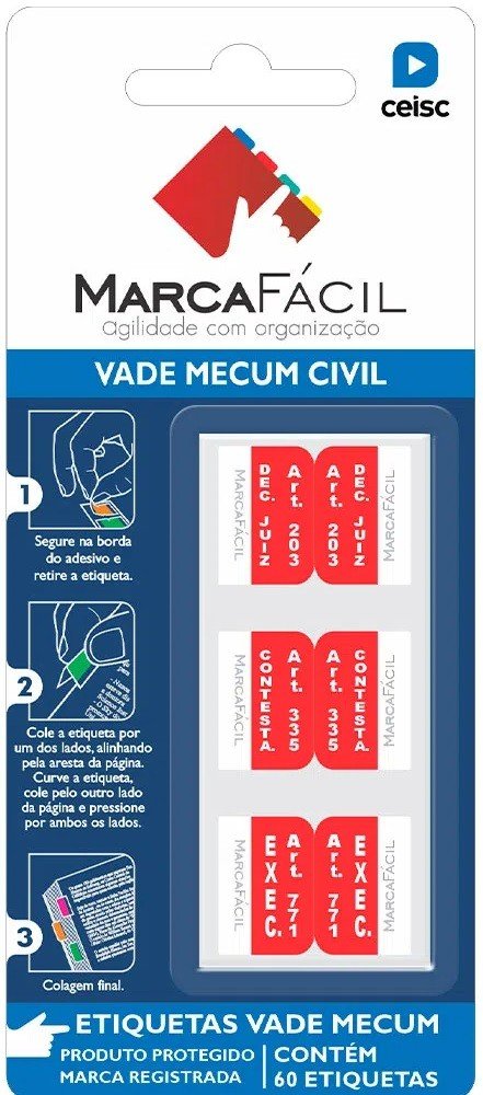 ETIQUETA VADE MECUM CIVIL CEISC 60 UND MARCA FACIL