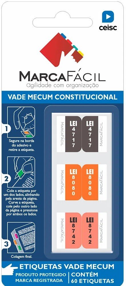 ETIQUETA VADE MECUM CONSTITUCIONAL FLAVIA BAHIA MARCA FACIL