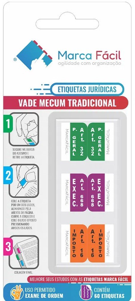 ETIQUETA VADE MECUM TRADICIONAL 60 UND MARCA FACIL