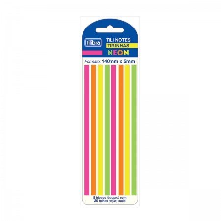 BLOCO TILI NOTES TIRAS NEON 4X1 TILIBRA