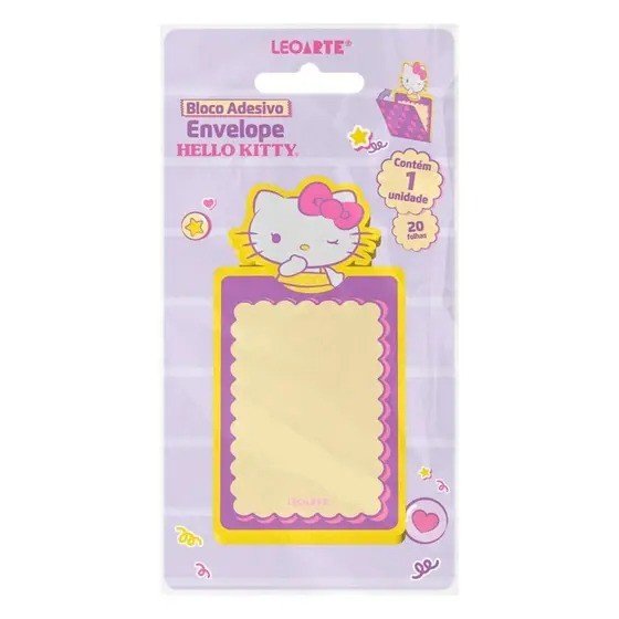 BLOCO RECADO ADESIVO 56X120MM 20FLS HELLO KITTY