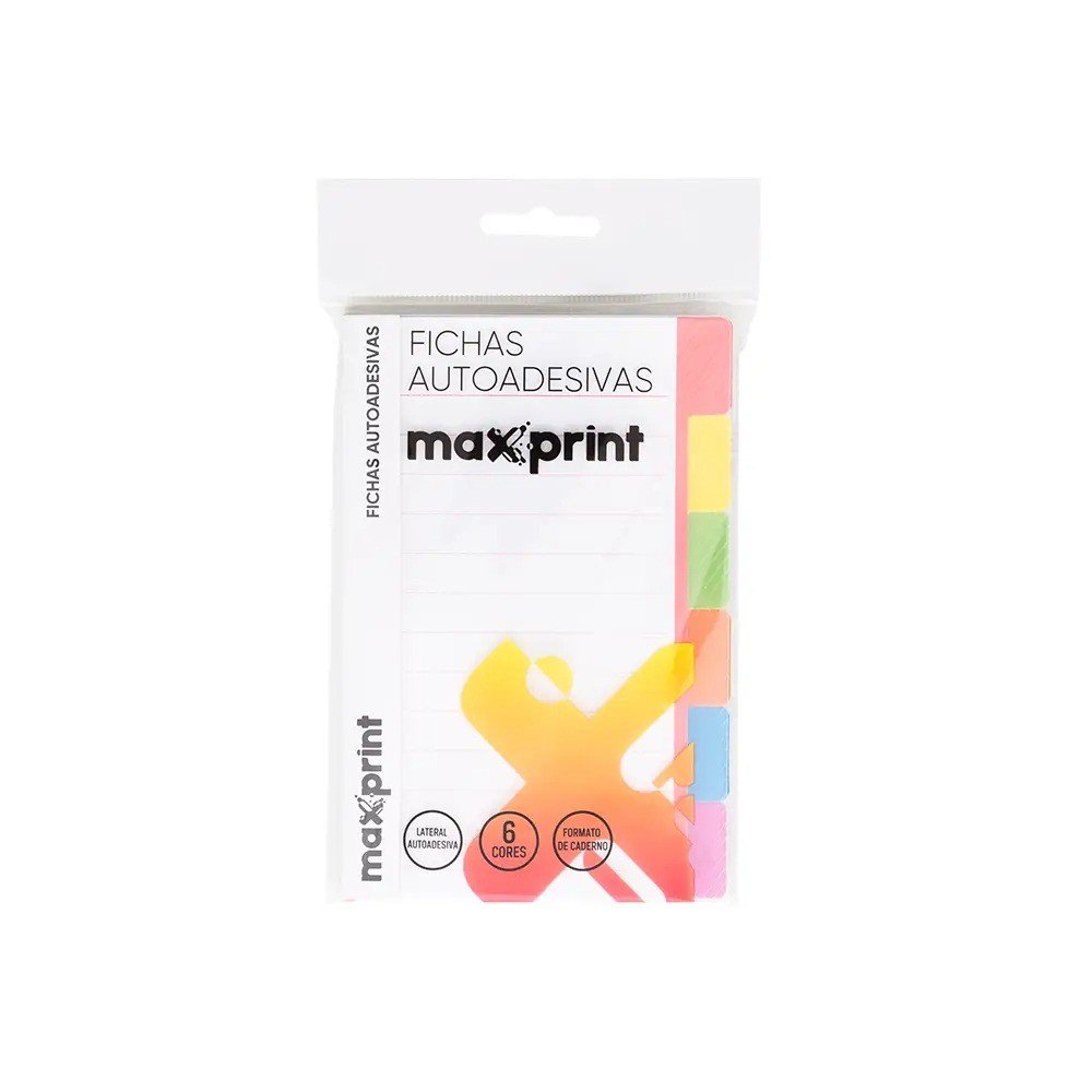 BLOCO FICHA AUTOADESIVA 6 CORES MAXPRINT