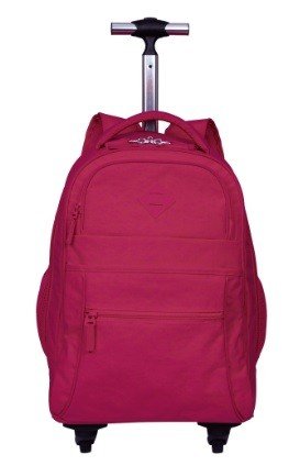 MOCHILA C/ RODAS 360 ROLLING CRINKLE PINK SESTINI