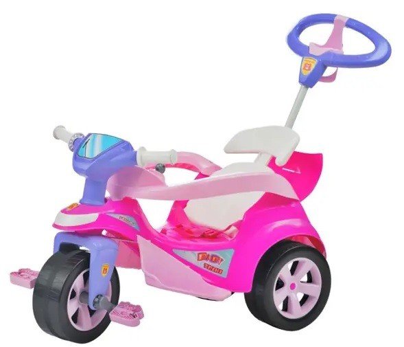 BRINQUEDO BABY TRIKE EVOLUTION ROSA/SPIDER BIEMME