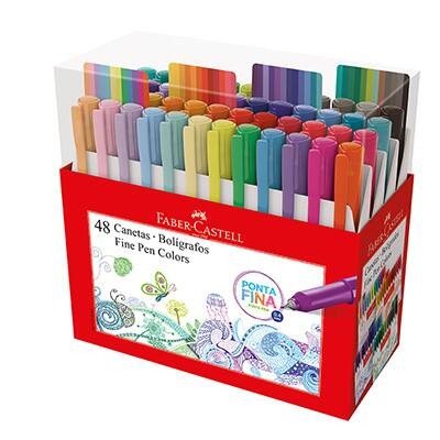 CANETA FABER CASTELL FINE PEN 0,4MM KIT 48 CORES
