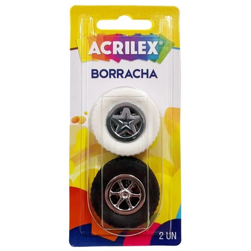 BORRACHA PNEUS 2 UND BLISTER ACRILEX