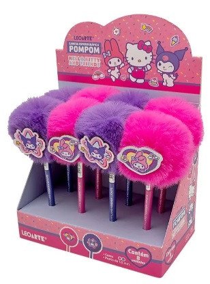 CANETA LEO&LEO HELLO KITTY & FRIENDS POMPOM RX/RS