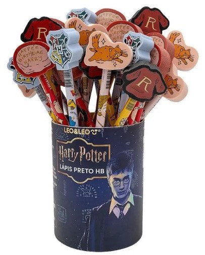LAPIS LEO&LEO PRETO HB N2 HARRY POTTER C/ BORRACHA