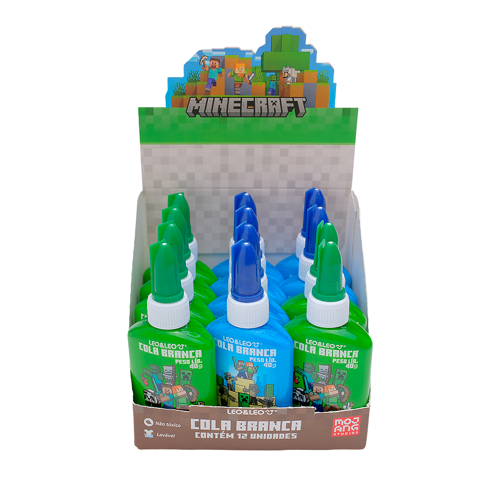 COLA BRANCA 40G MINECRAFT LEO&LEO