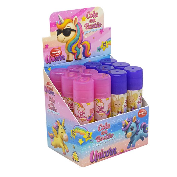 COLA BASTAO 9G GLITTER UNICORNIO MOLIN