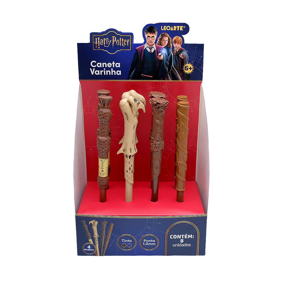 CANETA LEOARTE VARINHA HARRY POTTER SORTIDA